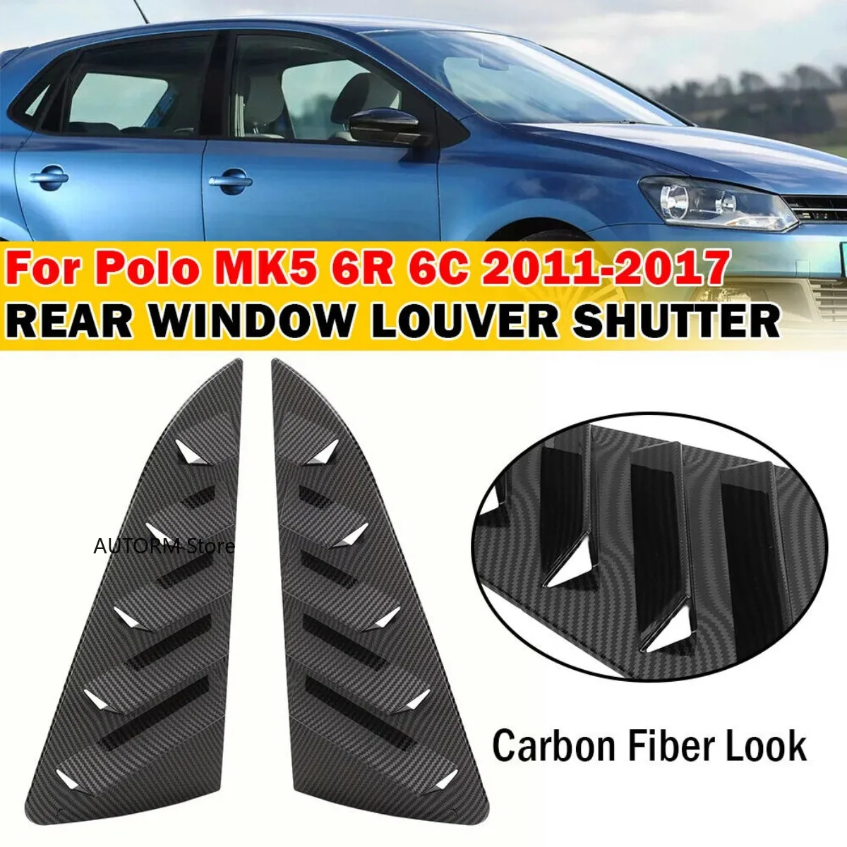 POLO Louver For Volkswagen Polo MK5 6R 6C 2011-2017 Car Rear Window Shutter Louver Blind Shade Sticker Trim Cover Body Kits 
POLO Louver For Volkswagen Polo MK5 6R 6C 2011-2017 Car Rear Window Shutter Louver Blind Shade Sticker Trim Cover Body Kits