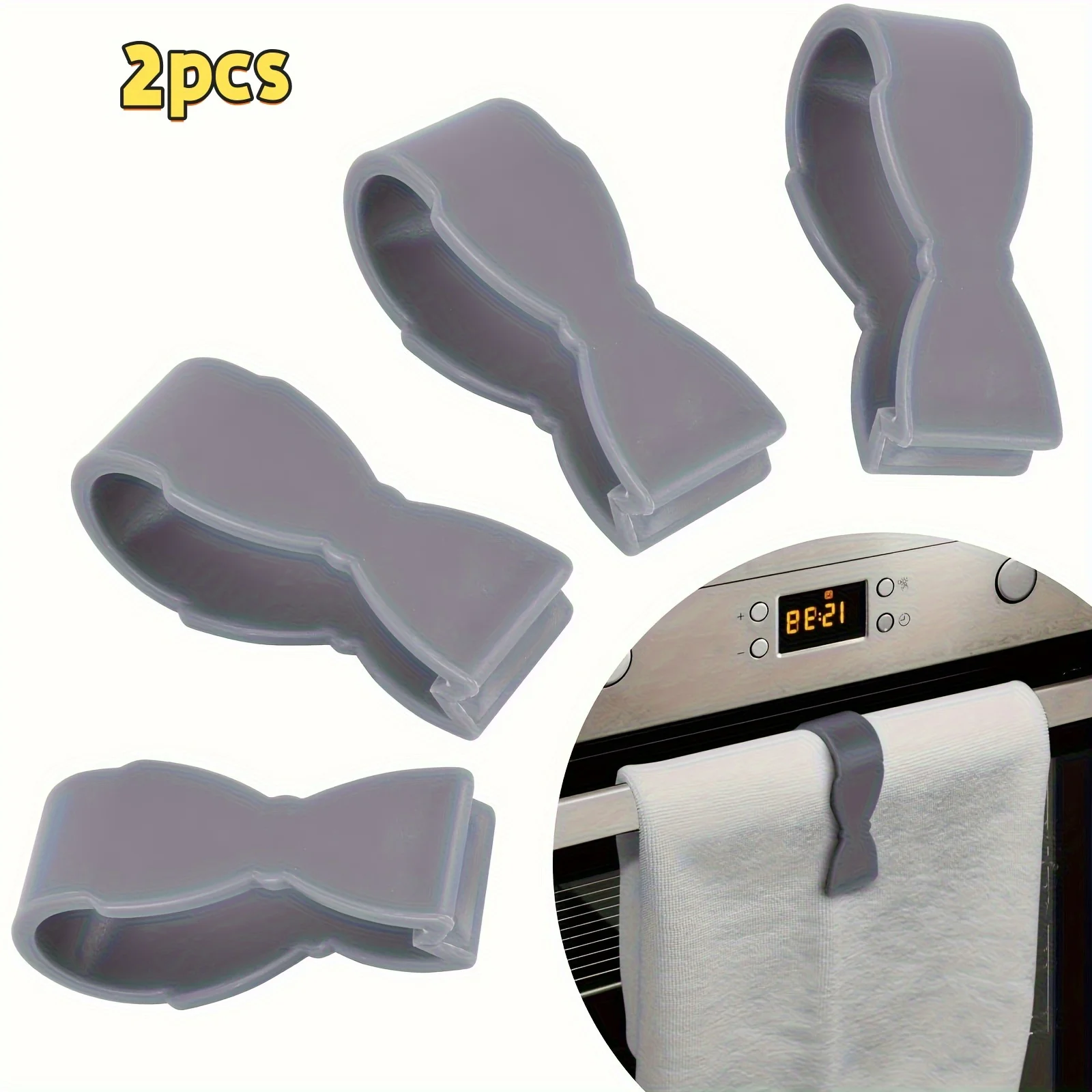 2 pcs wall-mounted plastic towel clip - casual style non-slip practical hook, suitable for kitchen, bathroom, oven handle, dishwasher, stove - stable towel rack to prevent falling, multi-functional hook
2 pcs wall-mounted plastic towel clip - casual style non-slip practical hook, suitable for kitchen, bathroom, oven handle, dishwasher, stove - stable towel rack to prevent falling, multi-functional hook