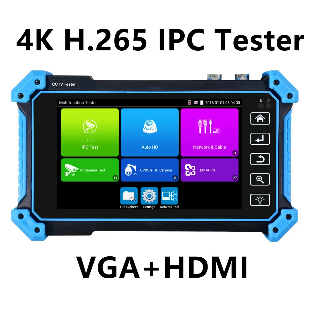 Тестер видеонаблюдения 8MP AHD CVI TVI SDI Камера 12MP IP-камера Тестер POE 5,4-дюймовый сенсорный экран Тестер кабеля HDMI VGA
Тестер видеонаблюдения 8MP AHD CVI TVI SDI Камера 12MP IP-камера Тестер POE 5,4-дюймовый сенсорный экран Тестер кабеля HDMI VGA