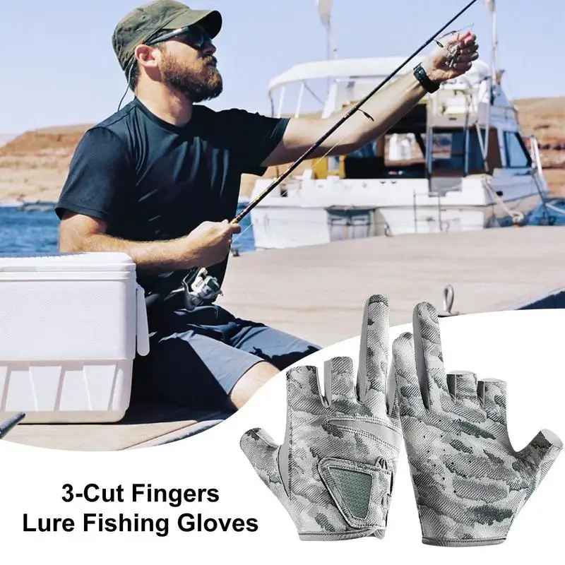 Fishing Gloves Men UV Protection Fingerless Gloves For Fishing UV Protection Anti-Slip Hand Protector Touchscreen Fish
Fishing Gloves Men UV Protection Fingerless Gloves For Fishing UV Protection Anti-Slip Hand Protector Touchscreen Fish