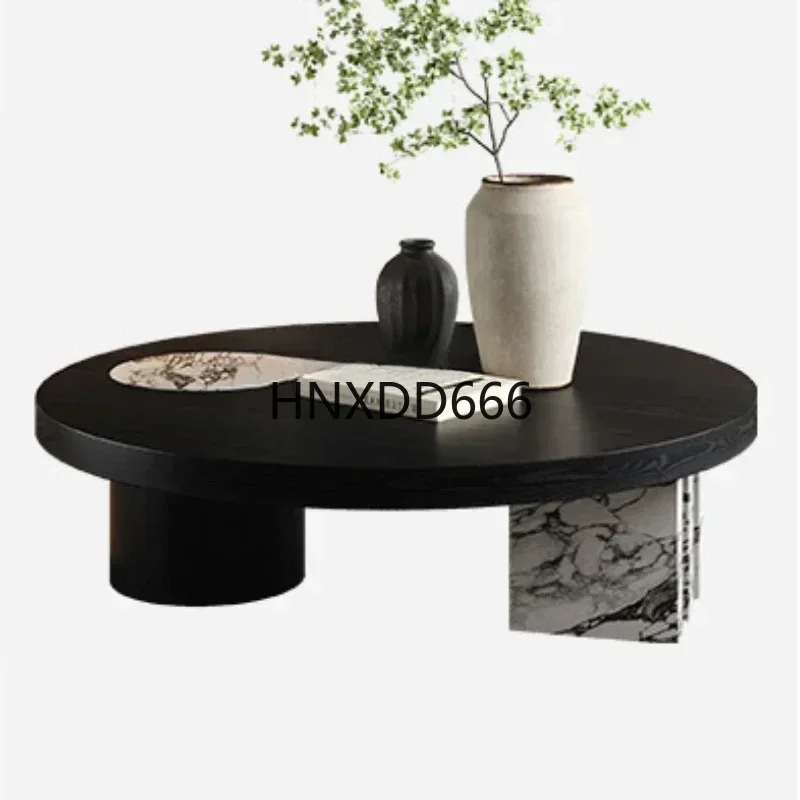 Mid-Ancient Tea Table round Solid Wood Vintage Natural Marble Tea Table Living Room Black Luxury Stone
Mid-Ancient Tea Table round Solid Wood Vintage Natural Marble Tea Table Living Room Black Luxury Stone