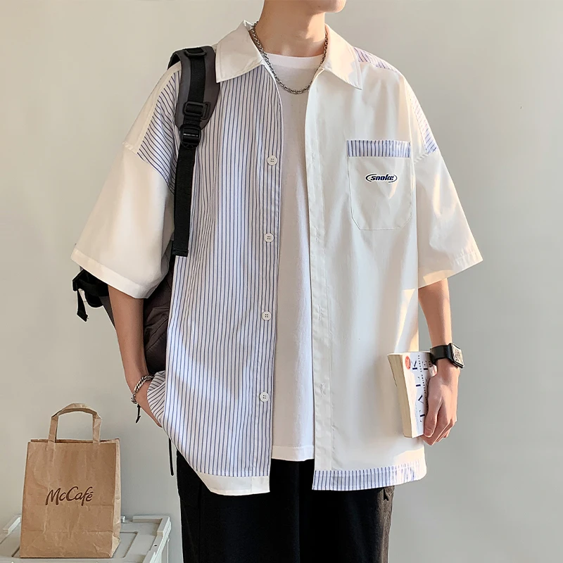 Stylish Printed Short Sleeve Shirt Trendy Casual Thin Summer Men's Student Loose Fit Polyester Fiber 100% Half Sleeve Shirt Coat
Stylish Printed Short Sleeve Shirt Trendy Casual Thin Summer Men's Student Loose Fit Polyester Fiber 100% Half Sleeve Shirt Coat