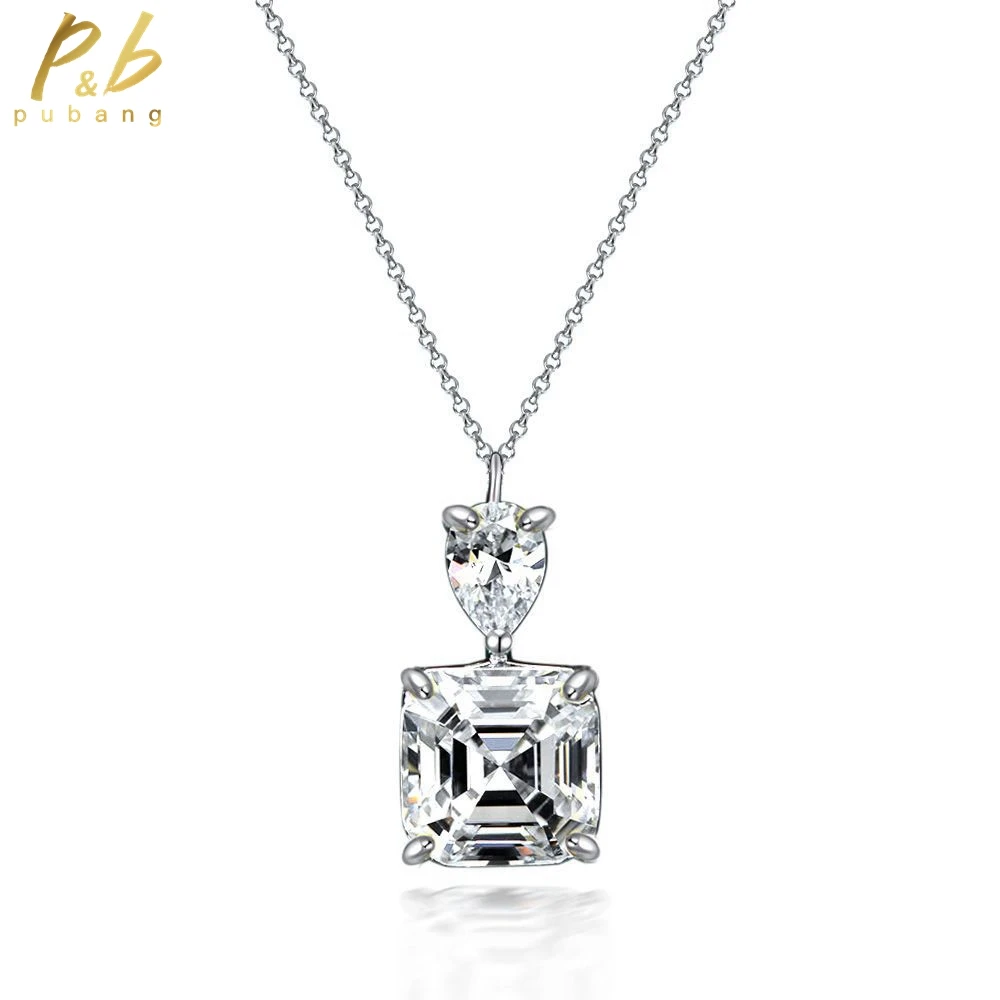 PuBang Fine Jewelry Solid 925 Sterling Silver Sparkling Classic Pendant Necklace Created Moissanite for Women Gift Drop Shipping
PuBang Fine Jewelry Solid 925 Sterling Silver Sparkling Classic Pendant Necklace Created Moissanite for Women Gift Drop Shipping
