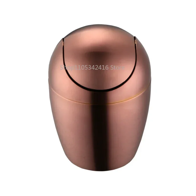 Mini 304 Stainless Steel Oval Trash Can, Swing Lid Desktop Waste Bin - SmallColorful Garbage Container for Office Bathroom Table
Mini 304 Stainless Steel Oval Trash Can, Swing Lid Desktop Waste Bin - SmallColorful Garbage Container for Office Bathroom Table