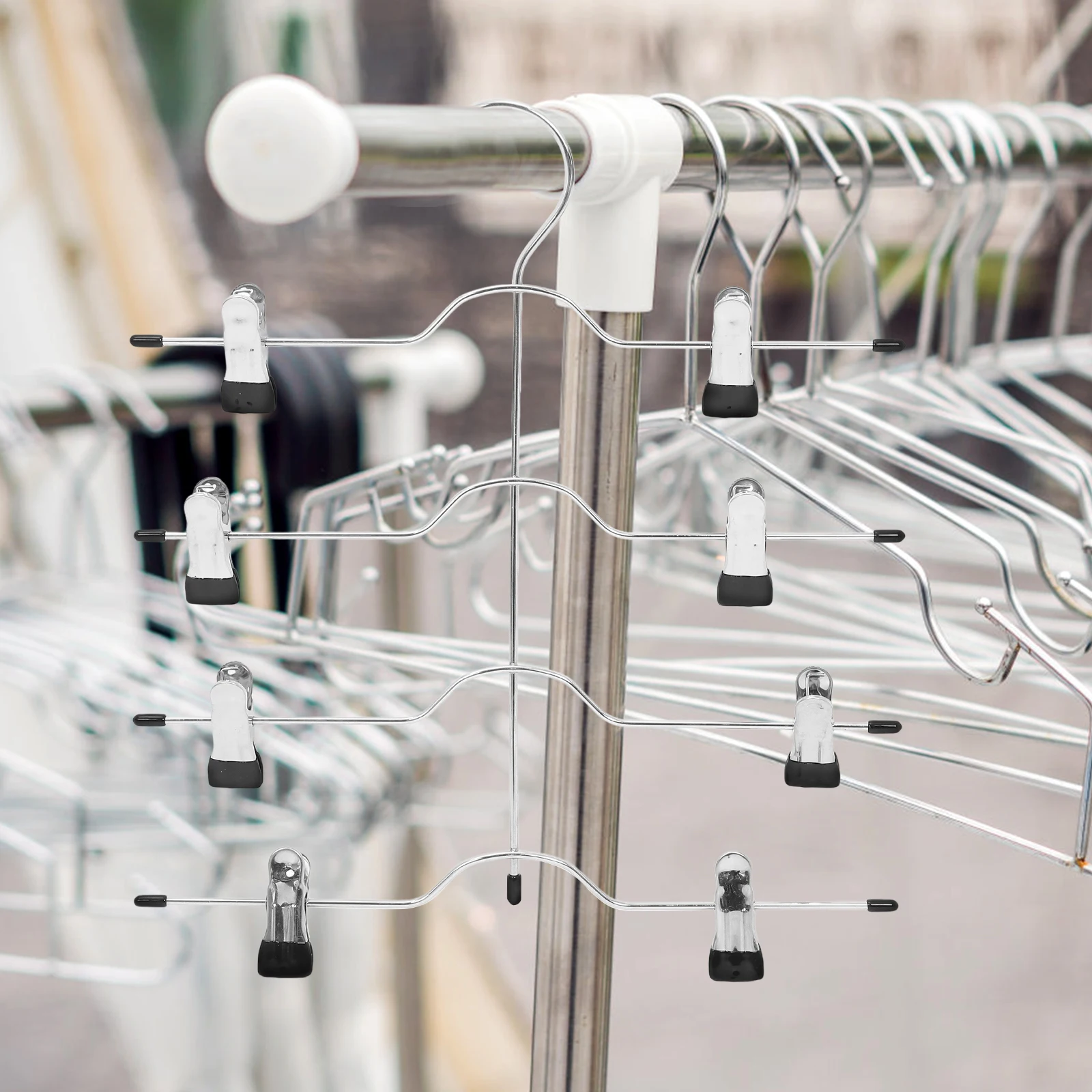 4pcs Pants Rack High Manganese Steel Multi-functional Tiered Skirt Hangers Closet Organizers Storage Pant Hanger Clips Clothes
4pcs Pants Rack High Manganese Steel Multi-functional Tiered Skirt Hangers Closet Organizers Storage Pant Hanger Clips Clothes