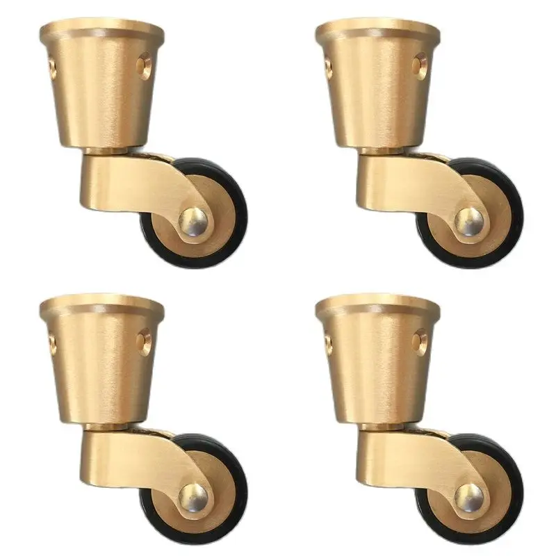 4PCS 1'' Brass+Rubber Wear-resistant Mute Wheel 25mm Round Cup Table Chair Sofa Bar Universal Furniture Casters Flexible Rollers
4PCS 1'' Brass+Rubber Wear-resistant Mute Wheel 25mm Round Cup Table Chair Sofa Bar Universal Furniture Casters Flexible Rollers