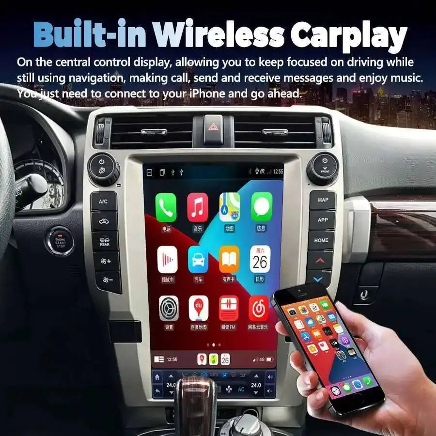 Стереонавигационный головное устройство для Toyota 4RUNNER 2010-2020, GPS Carplay, 15,6-дюймовый Android-экран, радио, автомобильный мультимедийный видеоплеер
Стереонавигационный головное устройство для Toyota 4RUNNER 2010-2020, GPS Carplay, 15,6-дюймовый Android-экран, радио, автомобильный мультимедийный видеоплеер