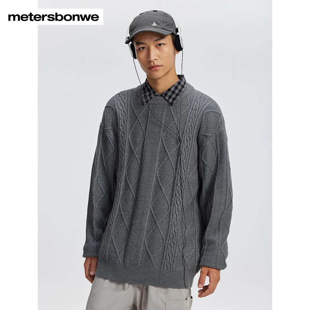 Metersbonwe-Men's Long-Sleeved Loose Version Sweater Round Neck Solid Color Comfortable Jumper Simple Generous Winter
Metersbonwe-Men's Long-Sleeved Loose Version Sweater Round Neck Solid Color Comfortable Jumper Simple Generous Winter
