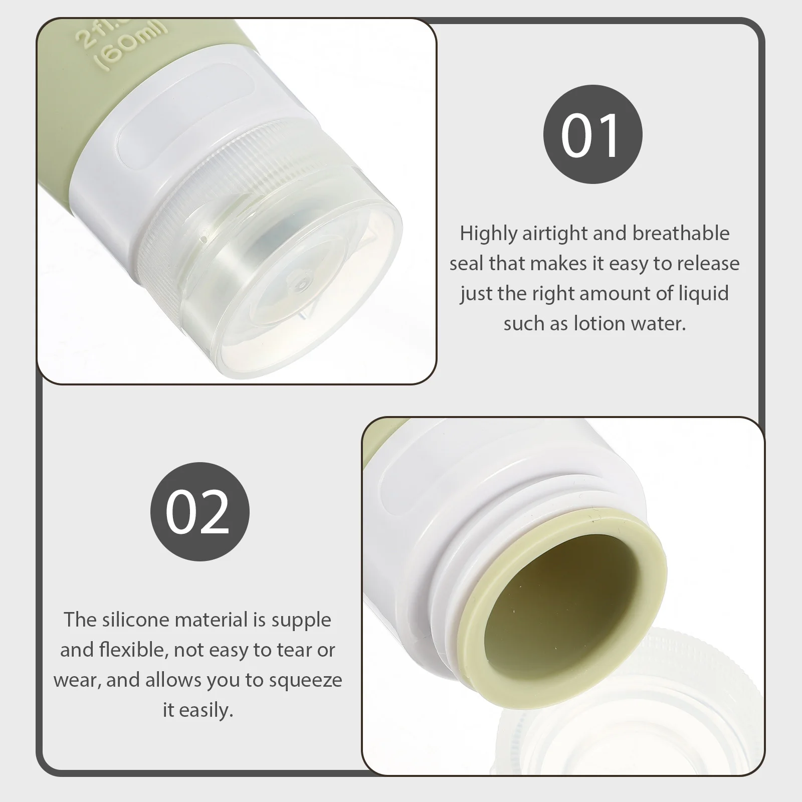 Mikinona 3pcs Silicone Travel Lotion Bottles Squeeze Shampoo Container for Toiletries Dispenser Portable Liquid Packing Sub
Mikinona 3pcs Silicone Travel Lotion Bottles Squeeze Shampoo Container for Toiletries Dispenser Portable Liquid Packing Sub