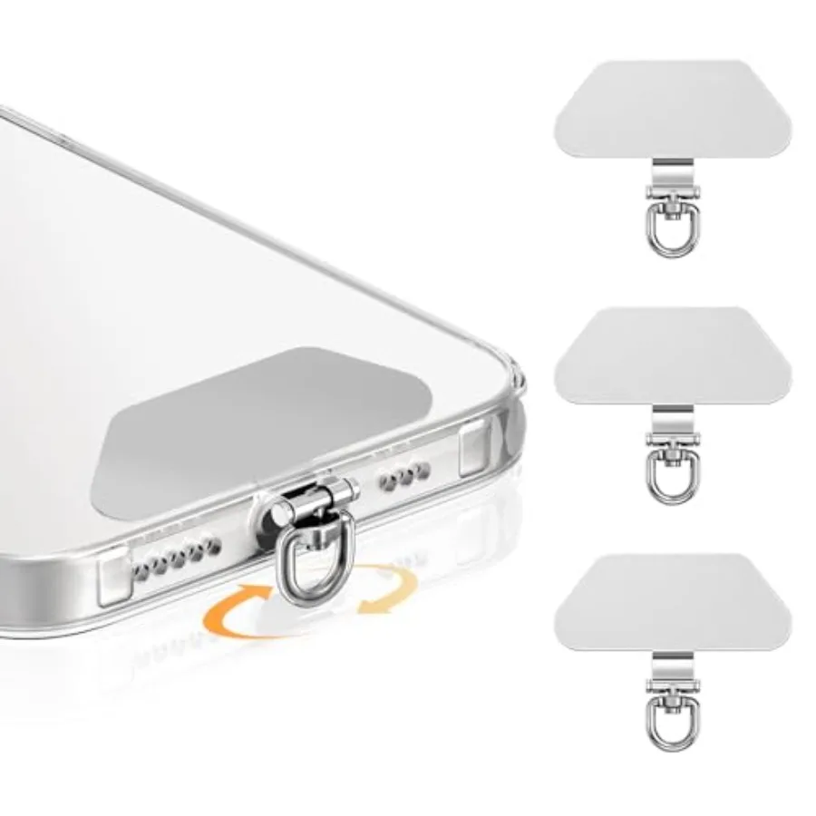 Phone Tether Tab, 360° Rotating Phone Lanyard Tab, Metal Cellphone Lanyard Patch and Strap Adapter, Ultra-thin Tether Tab Compa
Phone Tether Tab, 360° Rotating Phone Lanyard Tab, Metal Cellphone Lanyard Patch and Strap Adapter, Ultra-thin Tether Tab Compa