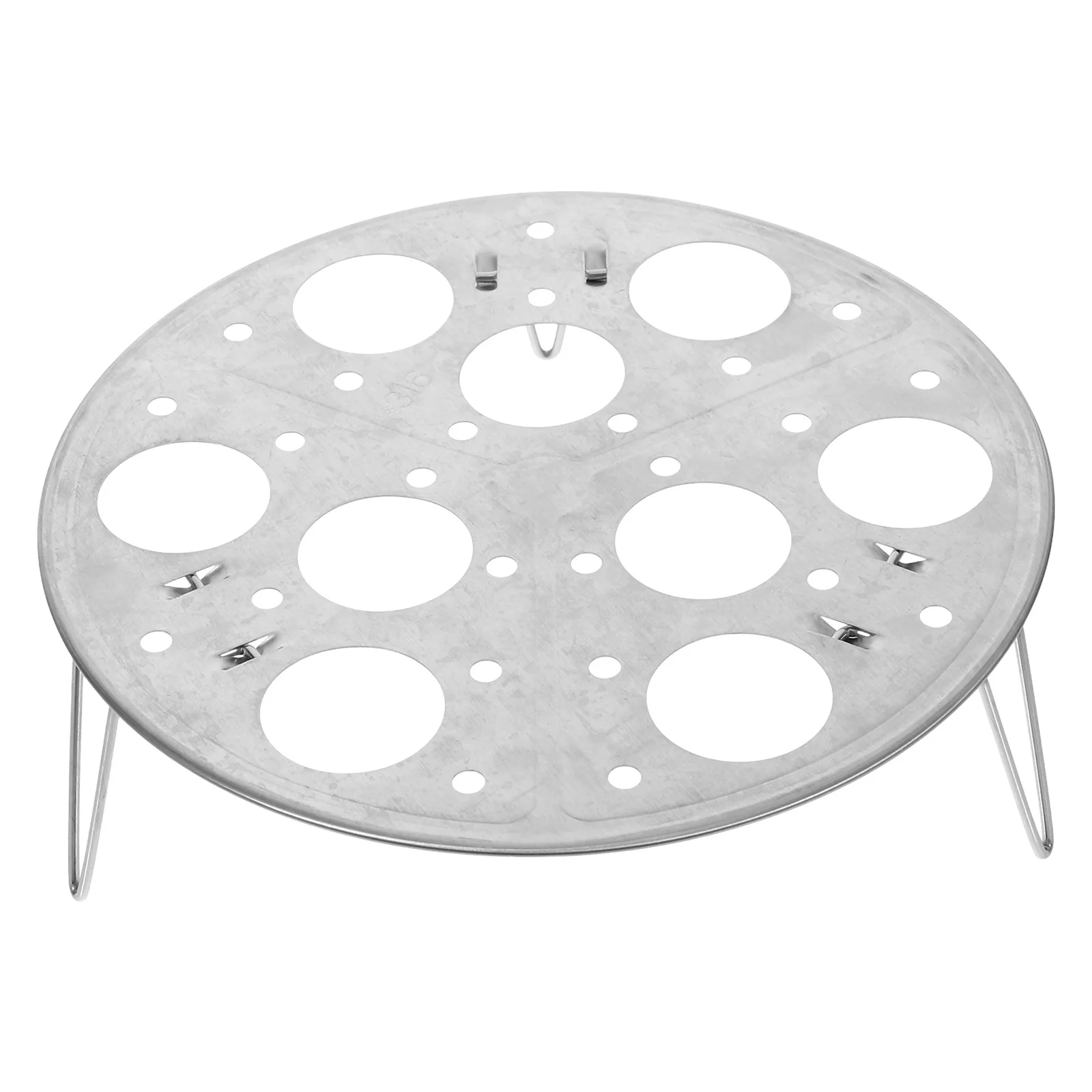 9 Hole 304 Stainless Steel Steamed Rack Reusable Round Holder for Steaming Boiling Eggs Elevated Design Keeps Water Vapor
9 Hole 304 Stainless Steel Steamed Rack Reusable Round Holder for Steaming Boiling Eggs Elevated Design Keeps Water Vapor