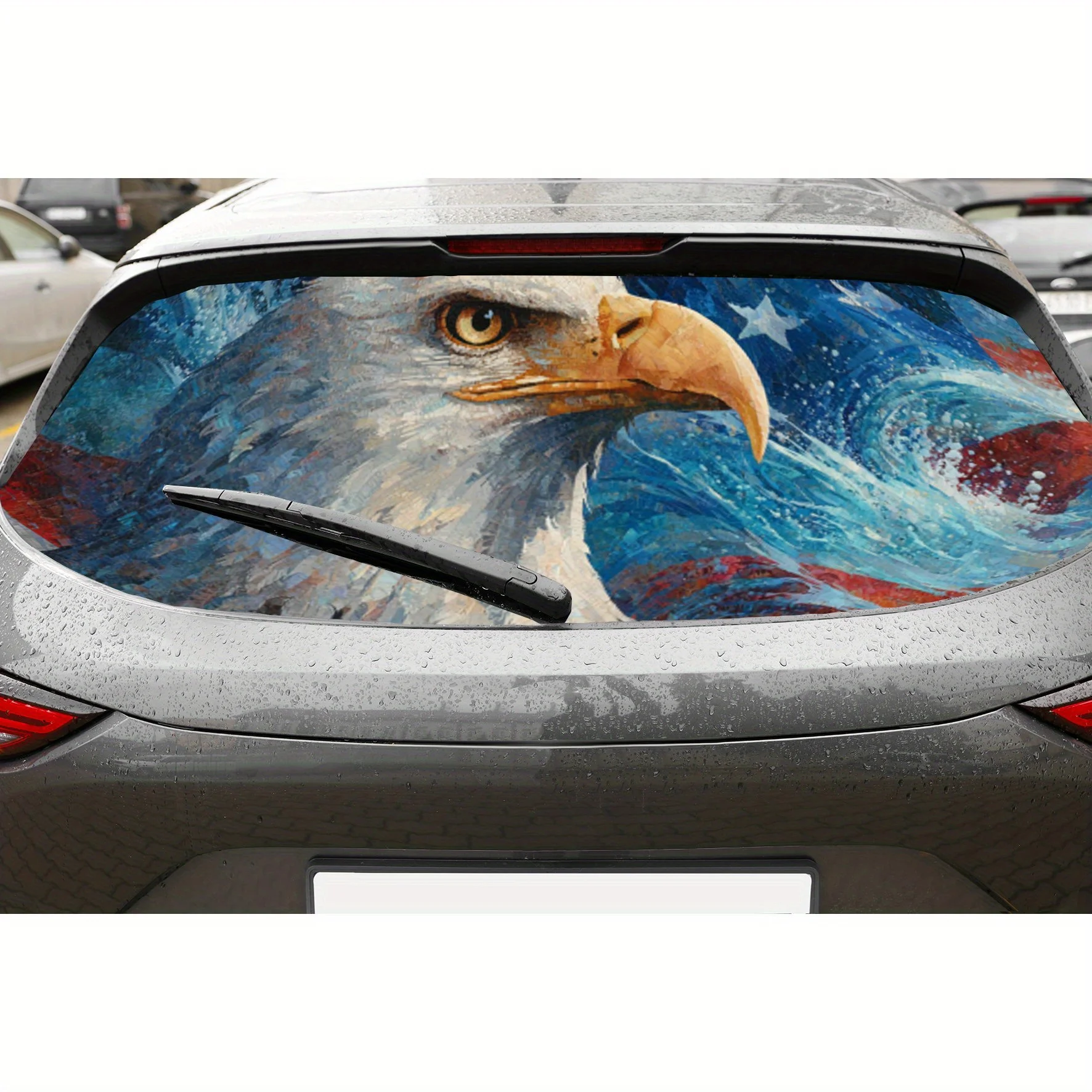 Artistic cultural symbolic American eagle Car rear windshield stickers, truck window perspective perforated rear - window vinyl
Artistic cultural symbolic American eagle Car rear windshield stickers, truck window perspective perforated rear - window vinyl