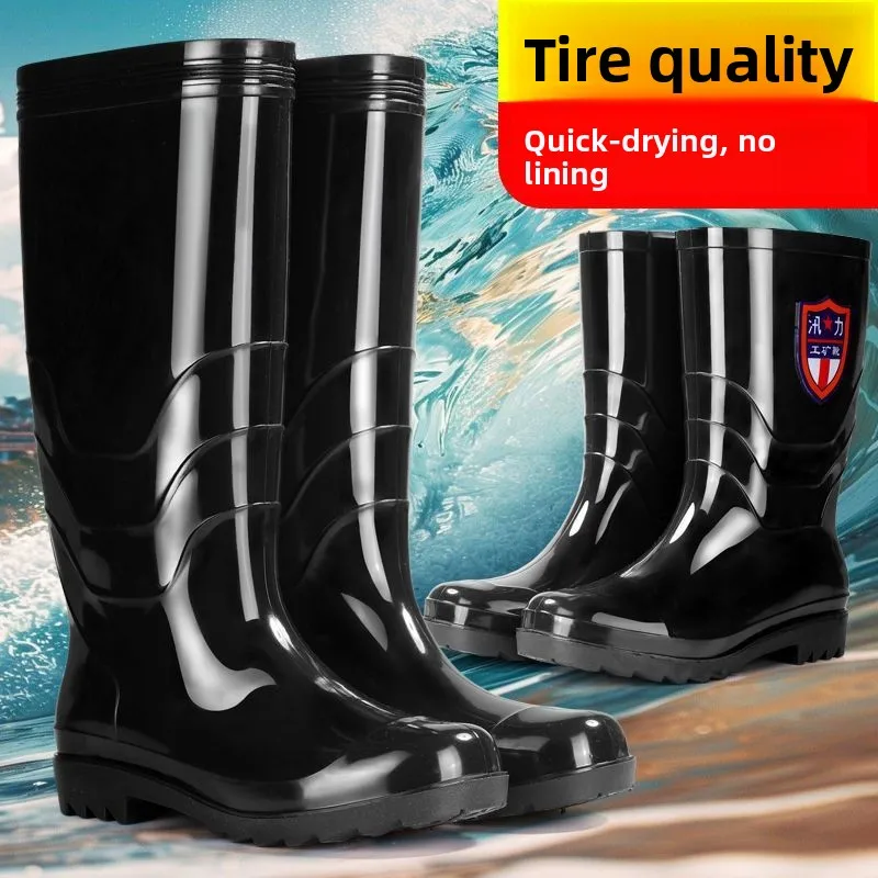 Bla High-Tube Unlined Qui-Dry Men's Rain Boots Waterproof Acid-Resistant Warm Fiing Car Wa Work Site Boots
Bla High-Tube Unlined Qui-Dry Men's Rain Boots Waterproof Acid-Resistant Warm Fiing Car Wa Work Site Boots