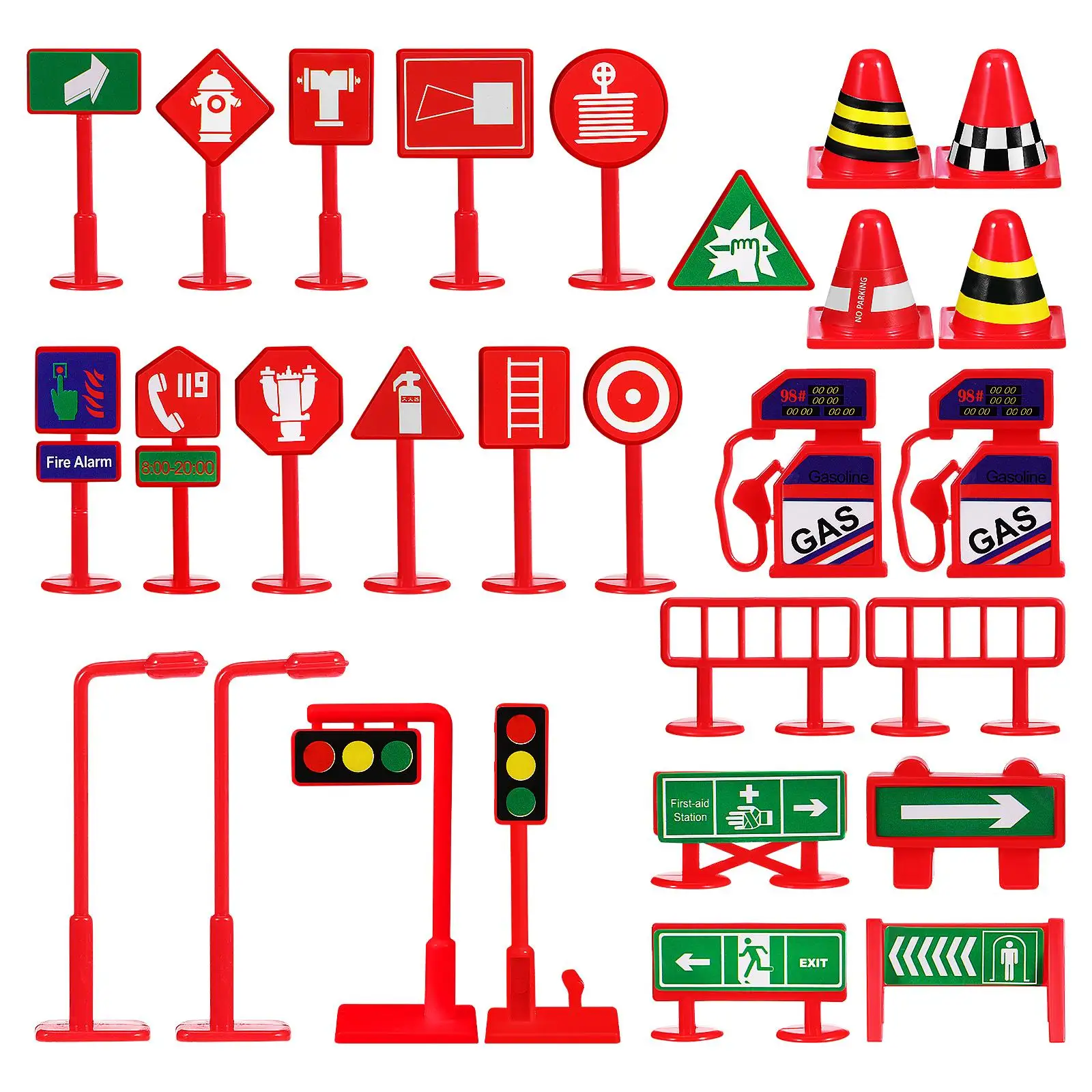 28 Pcs Signs Mini Road Cones Early Education Toys PVC Kids Play Set Street Sign Early Education Toys Toy
28 Pcs Signs Mini Road Cones Early Education Toys PVC Kids Play Set Street Sign Early Education Toys Toy