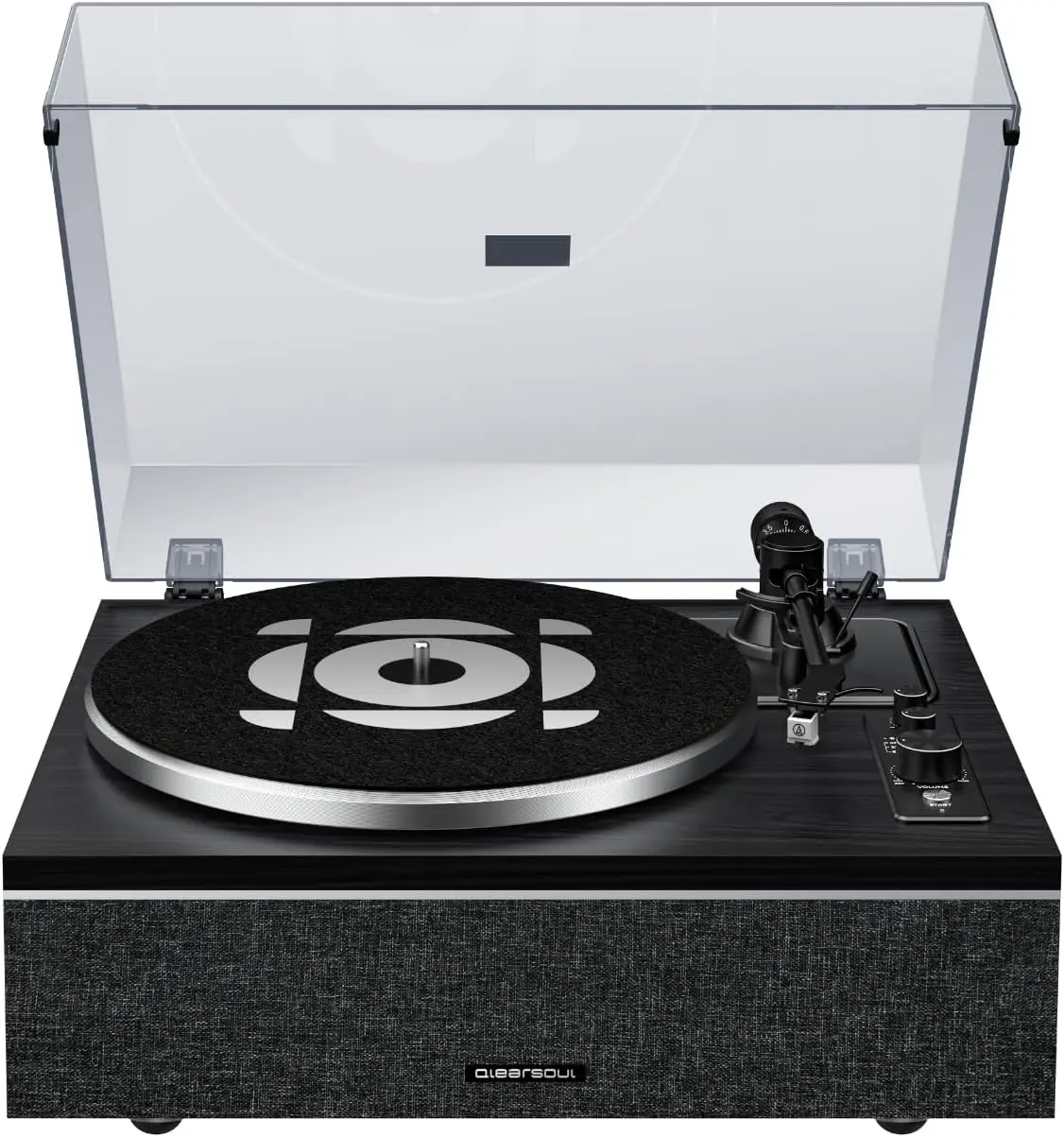 All-in-One Vintage Turntable with Bluetooth Input/Output, Built-in Speakers, Phono Preamp & DSP, 33/45 RPM
All-in-One Vintage Turntable with Bluetooth Input/Output, Built-in Speakers, Phono Preamp & DSP, 33/45 RPM