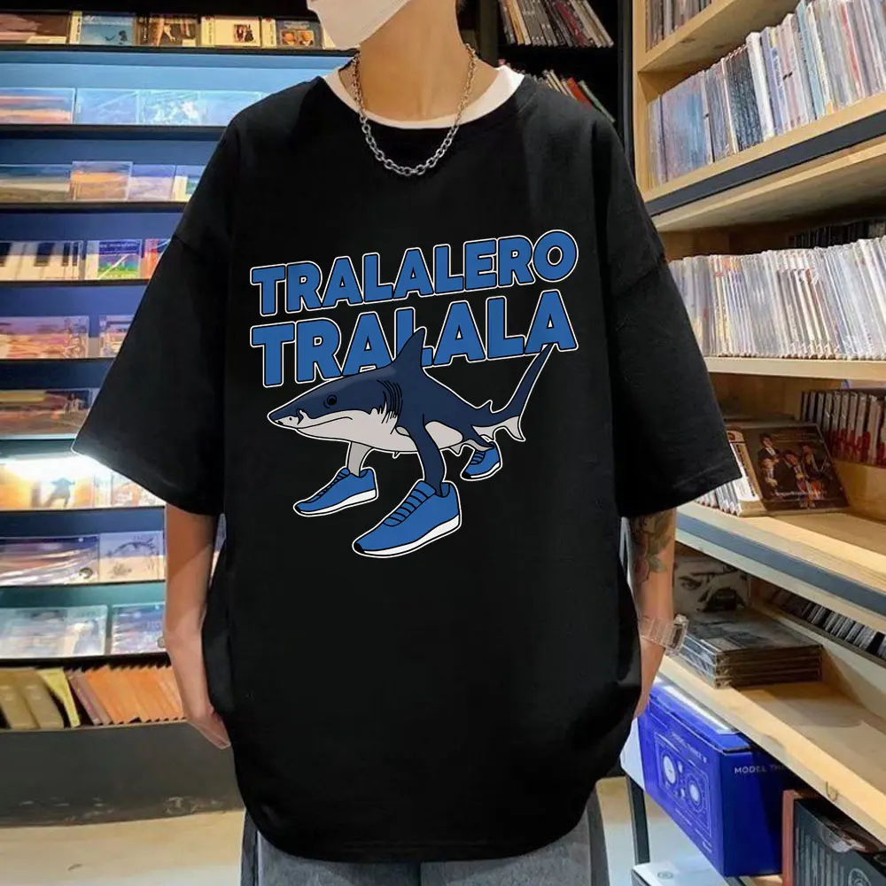 Tralalero Tralala Funny Shark Meme T-shirt Men Women Vintage Fashion Short Sleeve T Shirt Summer 100% Cotton Oversized T-shirts
Tralalero Tralala Funny Shark Meme T-shirt Men Women Vintage Fashion Short Sleeve T Shirt Summer 100% Cotton Oversized T-shirts