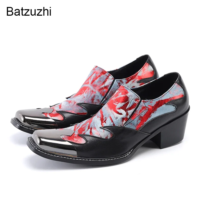 Batzuzhi 6.5cm High Heels Men's Shoes Black Genuine Leather Dress Shoes Men Steel Toe Fashion Party and Wedding Shoes Male!38-46
Batzuzhi 6.5cm High Heels Men's Shoes Black Genuine Leather Dress Shoes Men Steel Toe Fashion Party and Wedding Shoes Male!38-46