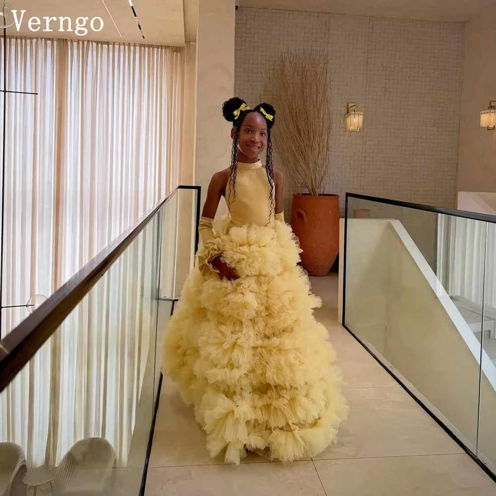 Verngo Yellow Halter Neck Tiered Tulle Flower Girl Dress Princess Gloves Kids Gowns Birthday Party Maxi Ball Gown Customized
Verngo Yellow Halter Neck Tiered Tulle Flower Girl Dress Princess Gloves Kids Gowns Birthday Party Maxi Ball Gown Customized