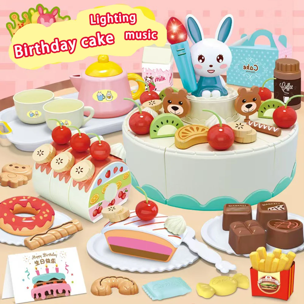 85Pcs Children's Birthday Cake Toy Play Home Afternoon Tea Birthday Party Set Kitchen Toys with Light Music Early Education Gift
85Pcs Children's Birthday Cake Toy Play Home Afternoon Tea Birthday Party Set Kitchen Toys with Light Music Early Education Gift