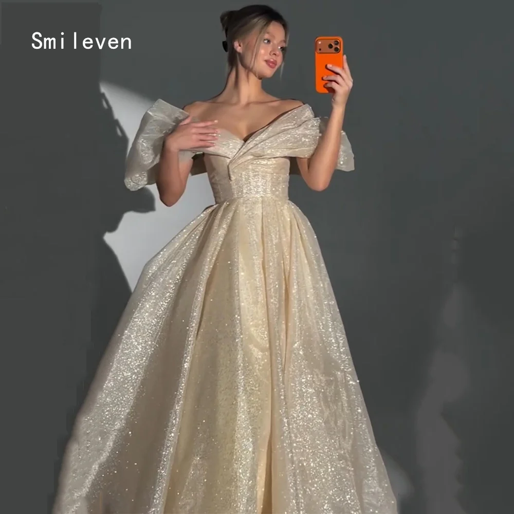 Smileven Luxury Noval A Line Evening Dress Off The Shoulder Formal Prom Dresses Shining Butterfly Party Gowns Customized 2026
Smileven Luxury Noval A Line Evening Dress Off The Shoulder Formal Prom Dresses Shining Butterfly Party Gowns Customized 2026
