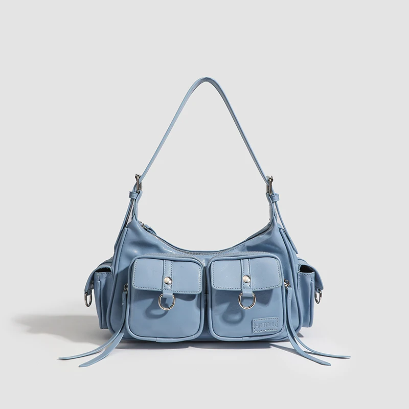 Fashionable women's large capacity multi-pocket motorcycle Y2K luxury design small style niche design PU leather women's handbag
Fashionable women's large capacity multi-pocket motorcycle Y2K luxury design small style niche design PU leather women's handbag