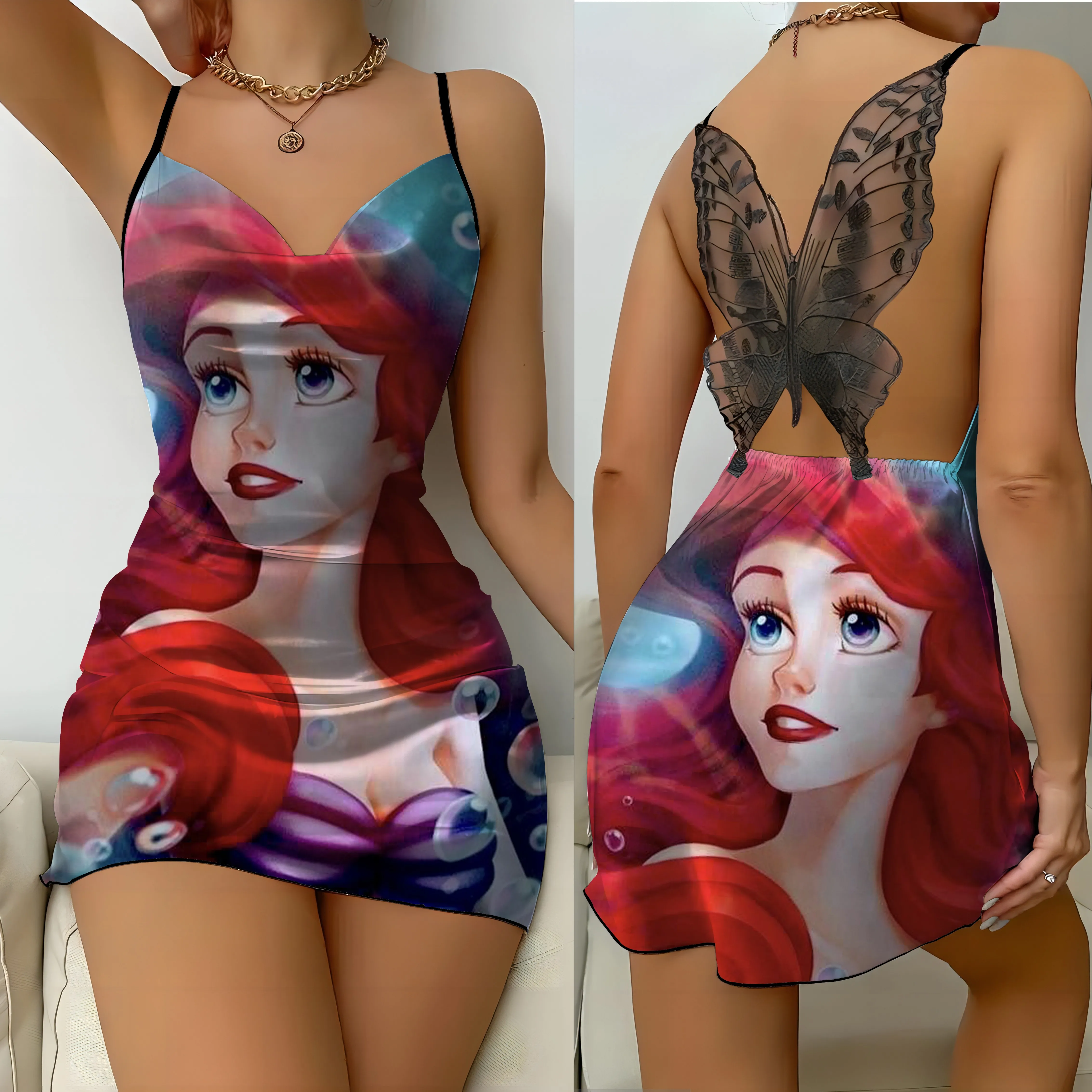 Satin Surface Womens Dresses Mermaid Bow Knot Mini Dress Pajama Skirt Disney Fashion Summer 2024 Party Sexy Lace Backless Disney
Satin Surface Womens Dresses Mermaid Bow Knot Mini Dress Pajama Skirt Disney Fashion Summer 2024 Party Sexy Lace Backless Disney