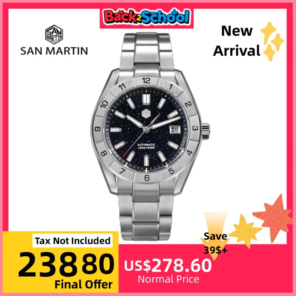 San Martin 42mm Gemstone Dial NH35 Watch For Men Self Winding Sapphire BGW-X1 Lume 10Bar Swim reloj hombre SN0130B
San Martin 42mm Gemstone Dial NH35 Watch For Men Self Winding Sapphire BGW-X1 Lume 10Bar Swim reloj hombre SN0130B