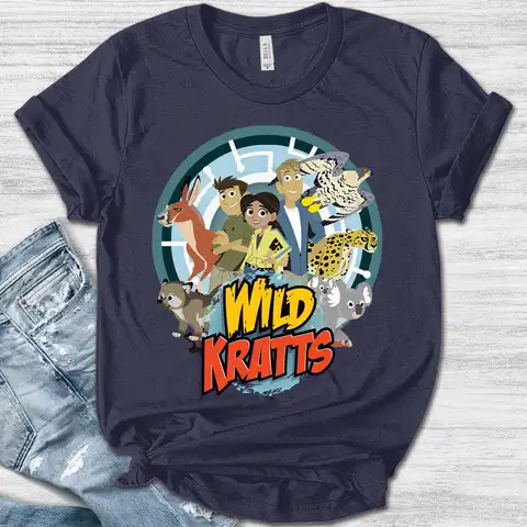 Camiseta de cumpleaños Wild Kratts, familia de amigos, personalizada, OHOQ01