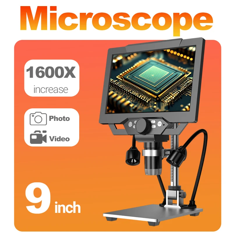 9-дюймовый HD IPS цифровой микроскоп 1600X 12MP с регулируемой металлической подставкой для монет, совместимый с ПК
9-дюймовый HD IPS цифровой микроскоп 1600X 12MP с регулируемой металлической подставкой для монет, совместимый с ПК