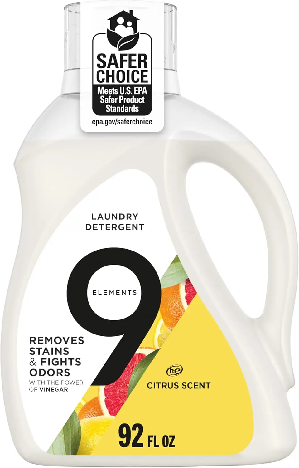 Vinegar Powered Liquid Laundry Detergent, Citrus Scent, 92 fl oz
Vinegar Powered Liquid Laundry Detergent, Citrus Scent, 92 fl oz