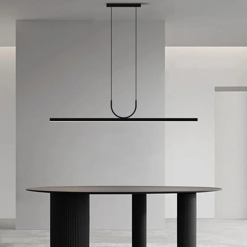 Minimalist Long Strip Black Chandeliers Restaurant Design Decor Nordic Living Room Dining Table Pendant Lamp Dimmable LED Luster
Minimalist Long Strip Black Chandeliers Restaurant Design Decor Nordic Living Room Dining Table Pendant Lamp Dimmable LED Luster