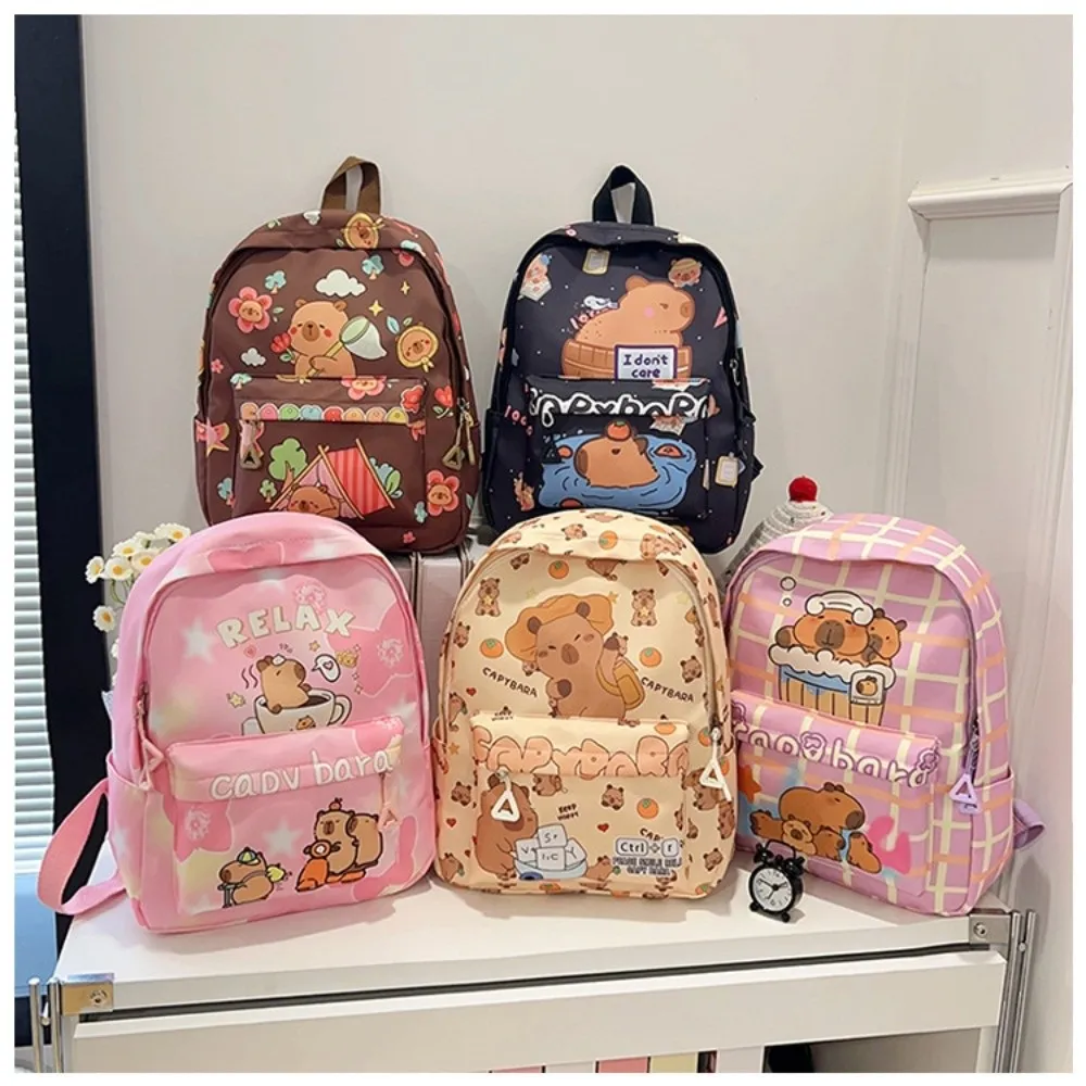 New Cartoon Capybara Backpack Breathable Ultra-light Student Schoolbag Large Capacity Nylon Book Bag
New Cartoon Capybara Backpack Breathable Ultra-light Student Schoolbag Large Capacity Nylon Book Bag