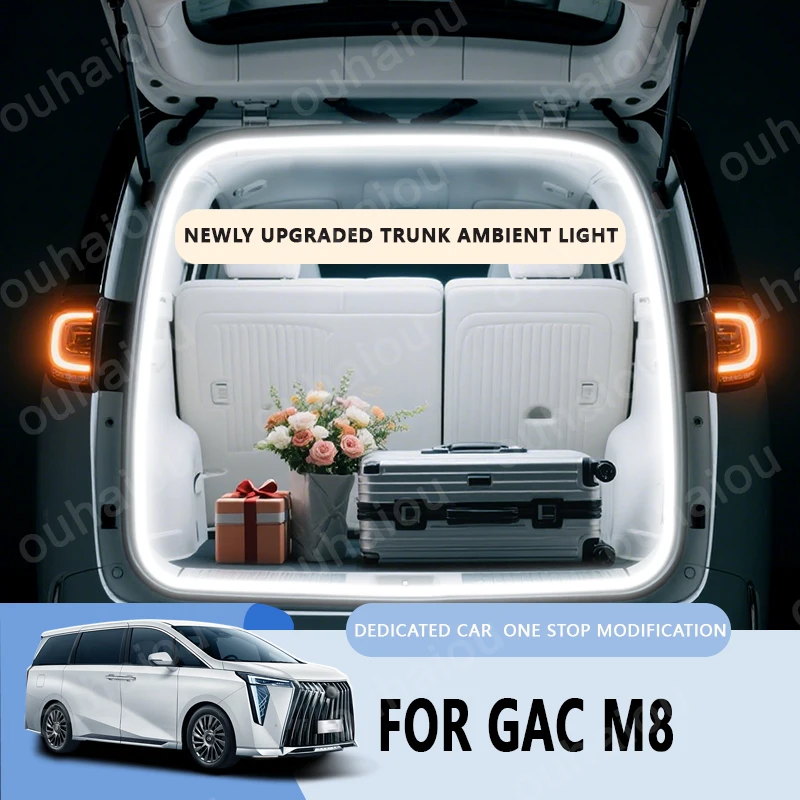 For GAC M8 trunk light modification light Atmosphere lights White warm white Rear Trunk LED Light Bar
For GAC M8 trunk light modification light Atmosphere lights White warm white Rear Trunk LED Light Bar