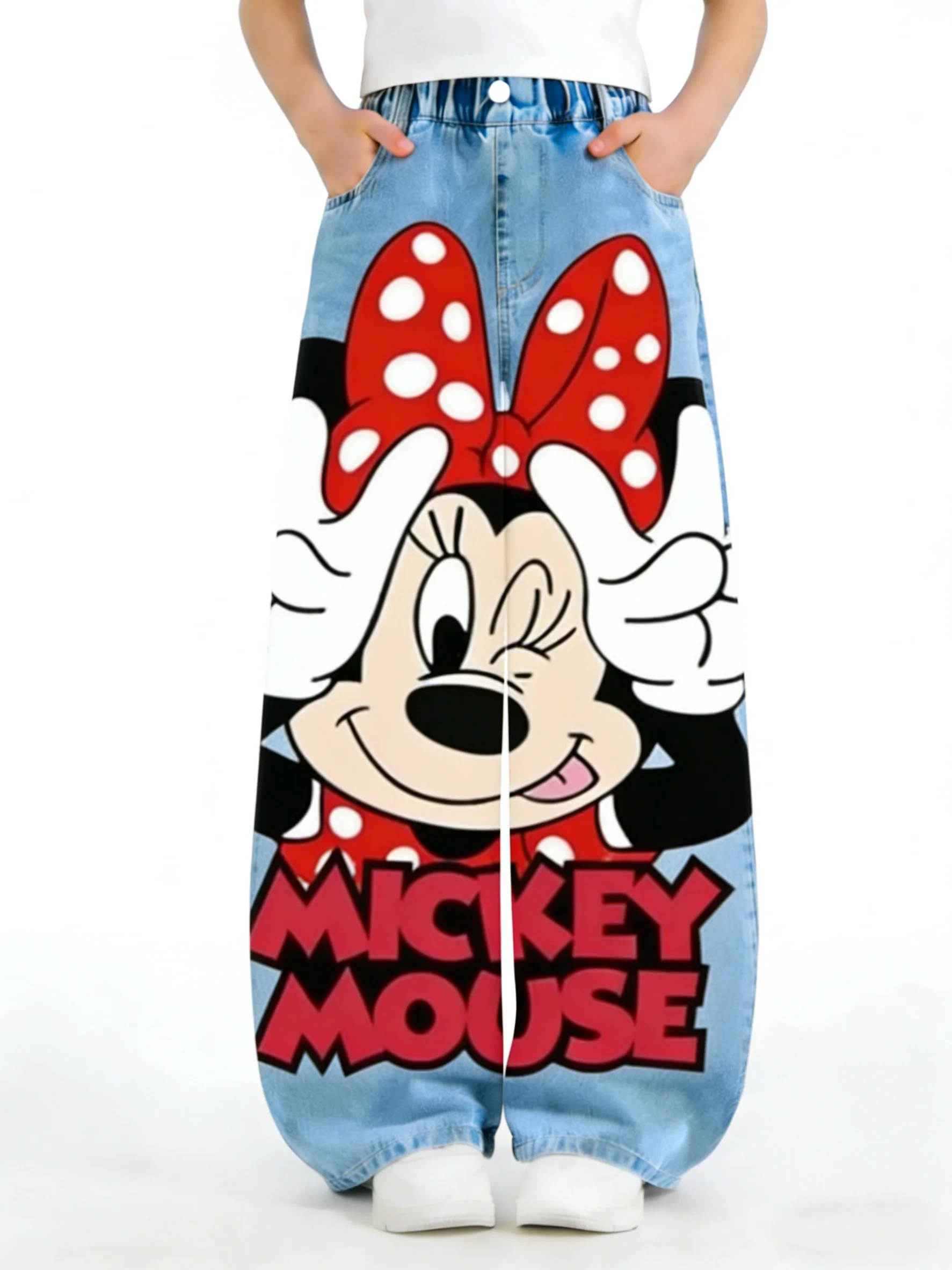 Disney Girls' Cowboy Jeans for Spring and Autumn, Soft Denim with Mickey Print, Straight-Leg Casual Pants, Versatile Pants for
Disney Girls' Cowboy Jeans for Spring and Autumn, Soft Denim with Mickey Print, Straight-Leg Casual Pants, Versatile Pants for