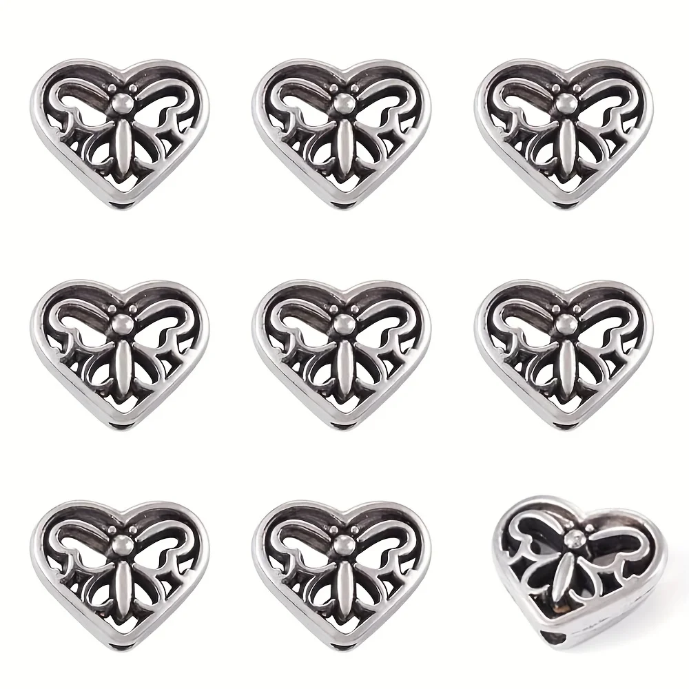80/100pcs Of Heart-shaped And Butterfly-shaped Spacer Beads. Suitable For Jewelry Making, Bracelets, Necklaces, Earrings
80/100pcs Of Heart-shaped And Butterfly-shaped Spacer Beads. Suitable For Jewelry Making, Bracelets, Necklaces, Earrings