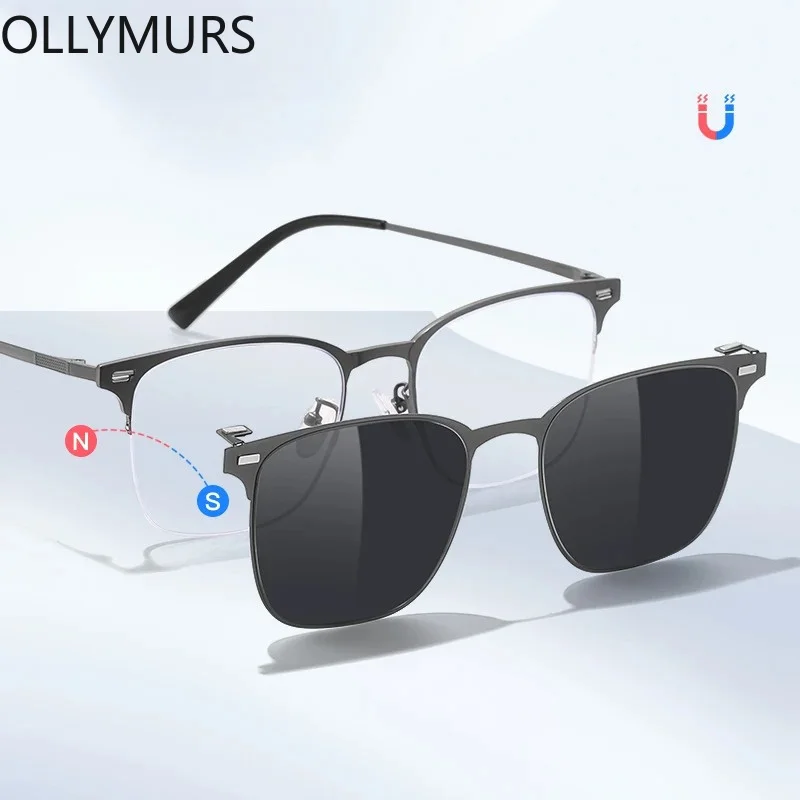 OLLYMURS New Polarized Men's Optical Myopia Glasses Can Be Customized Prescription 7800 Magnetic Flip Cover Set of Sunglasses
OLLYMURS New Polarized Men's Optical Myopia Glasses Can Be Customized Prescription 7800 Magnetic Flip Cover Set of Sunglasses