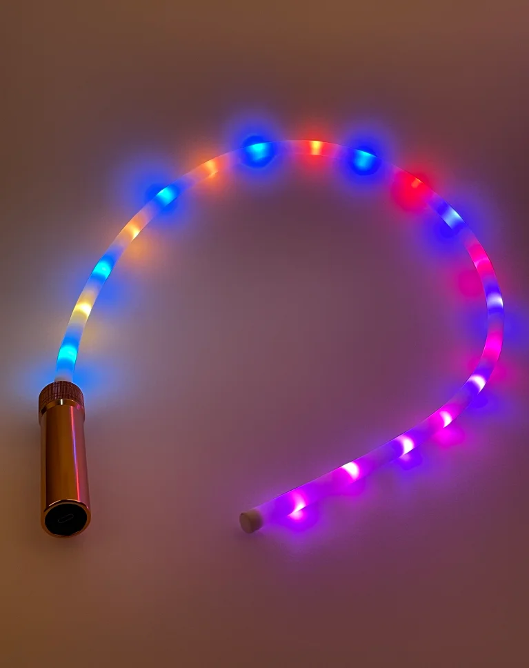 Rechargeable Running LED Dance Whip with 10 Colors & 8 Modes Durable Perfect for Nightclubs Bars and Parties
Rechargeable Running LED Dance Whip with 10 Colors & 8 Modes Durable Perfect for Nightclubs Bars and Parties