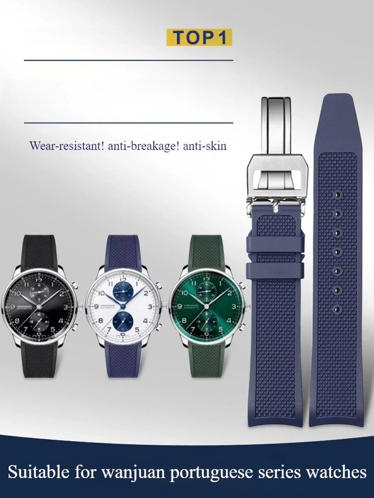 Suitable for IWC Portugal series timing curved fluororubber watch strap 20mm
Suitable for IWC Portugal series timing curved fluororubber watch strap 20mm