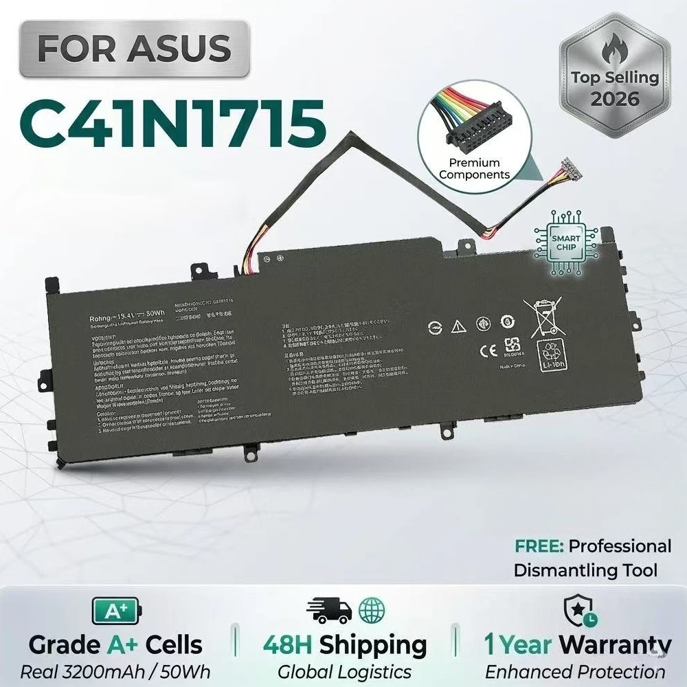 Kyuan C41N1715 Laptop Battery UX331UN-EG105 for Asus Zenbook 13 UX331UA UX331FN Battery UX331UA-1B UX331UN Series Accessories
Kyuan C41N1715 Laptop Battery UX331UN-EG105 for Asus Zenbook 13 UX331UA UX331FN Battery UX331UA-1B UX331UN Series Accessories