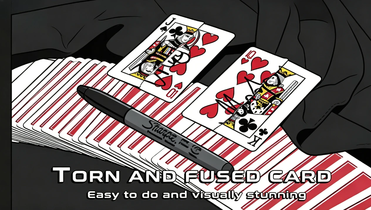 Shin Lim Torn and Fused Card 5 Gimmick Cards Set Close Up & Street Magic, Professional Illusion Tricks with Beginner Guide
Shin Lim Torn and Fused Card 5 Gimmick Cards Set Close Up & Street Magic, Professional Illusion Tricks with Beginner Guide