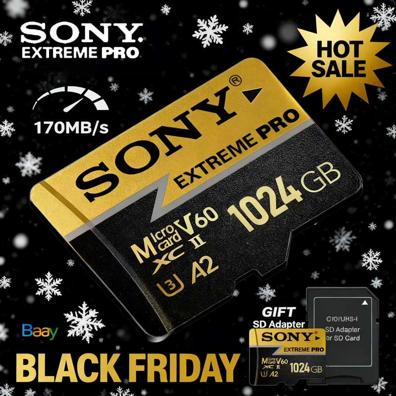 SONY 2025 Extreme Pro Micro TF SD Card Ultra Fast 4K Video 64GB 128GB 256GB 1TB Anti Magnetic Flash Card Phone Computer Camera
SONY 2025 Extreme Pro Micro TF SD Card Ultra Fast 4K Video 64GB 128GB 256GB 1TB Anti Magnetic Flash Card Phone Computer Camera