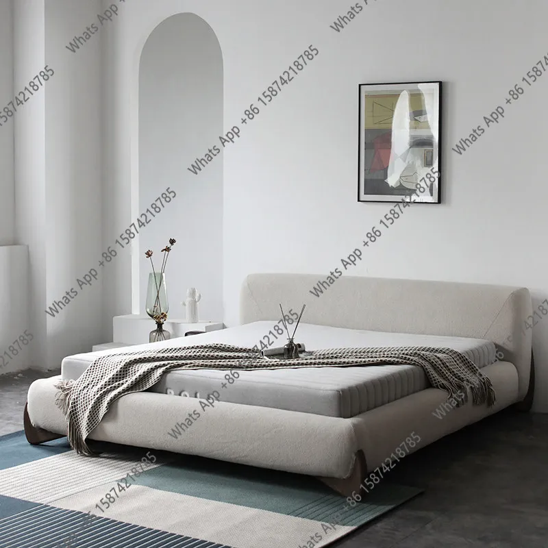 B Light Luxury Italian Minimalist Solid Wood Master Bedroom High-end Double Bed Modern Simple Fabric Bed Bedroom Large
B Light Luxury Italian Minimalist Solid Wood Master Bedroom High-end Double Bed Modern Simple Fabric Bed Bedroom Large