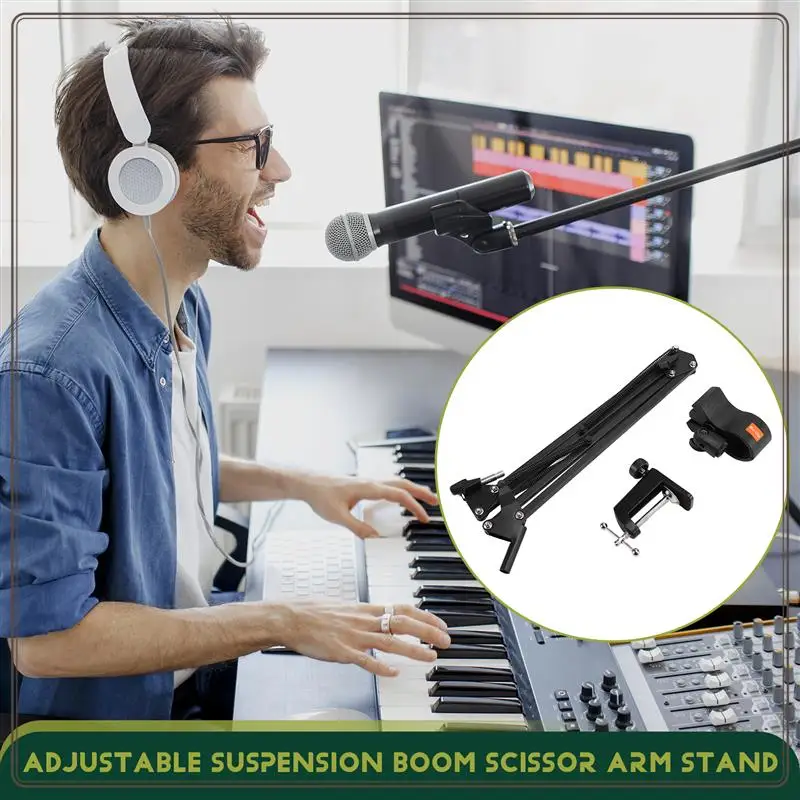 Reliable-Adjustable Microphone Suspension Boom Scissor Arm Stand For Voice Recording,Mic Stand For Broadcasting,Adjustable Micro
Reliable-Adjustable Microphone Suspension Boom Scissor Arm Stand For Voice Recording,Mic Stand For Broadcasting,Adjustable Micro
