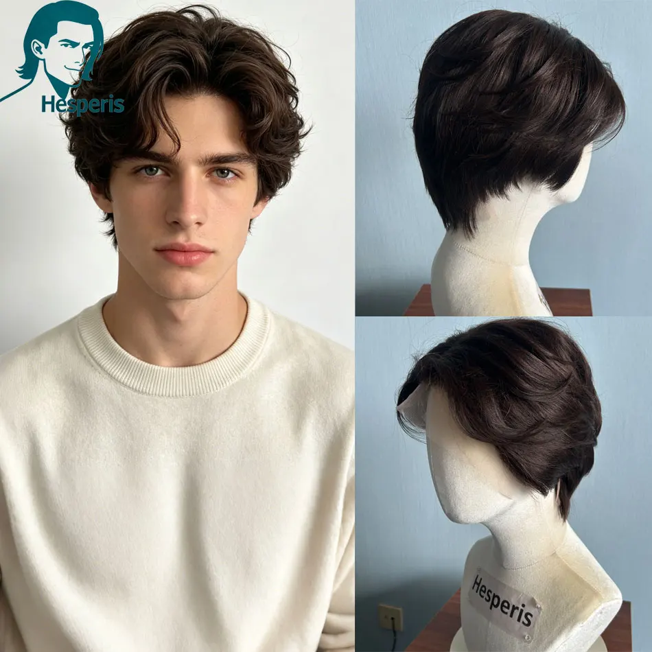 Hesperis Brown Men's Human Hair Wig Full Head Short Pixie Cut Lace Front Pre-Styled Daily Handsome Male Fashion Wig
Hesperis Brown Men's Human Hair Wig Full Head Short Pixie Cut Lace Front Pre-Styled Daily Handsome Male Fashion Wig