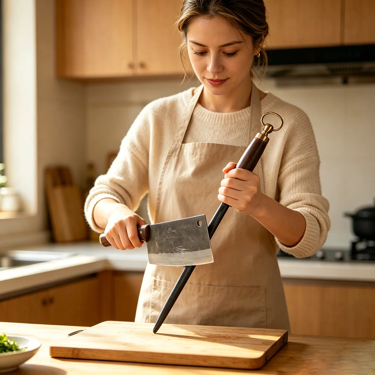 High Quality Butcher Sharpening Stick Honing Rod, Professional Knife Sharpener for High Carbon Steel
High Quality Butcher Sharpening Stick Honing Rod, Professional Knife Sharpener for High Carbon Steel