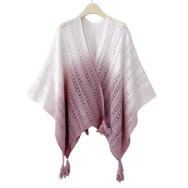 Poncho Chinese Ethnic Charm Su Qipao Shawl Outer Decoration Women's Travel Outfit Gradually Changing Color Cloak Cape Shawl P1
Poncho Chinese Ethnic Charm Su Qipao Shawl Outer Decoration Women's Travel Outfit Gradually Changing Color Cloak Cape Shawl P1
