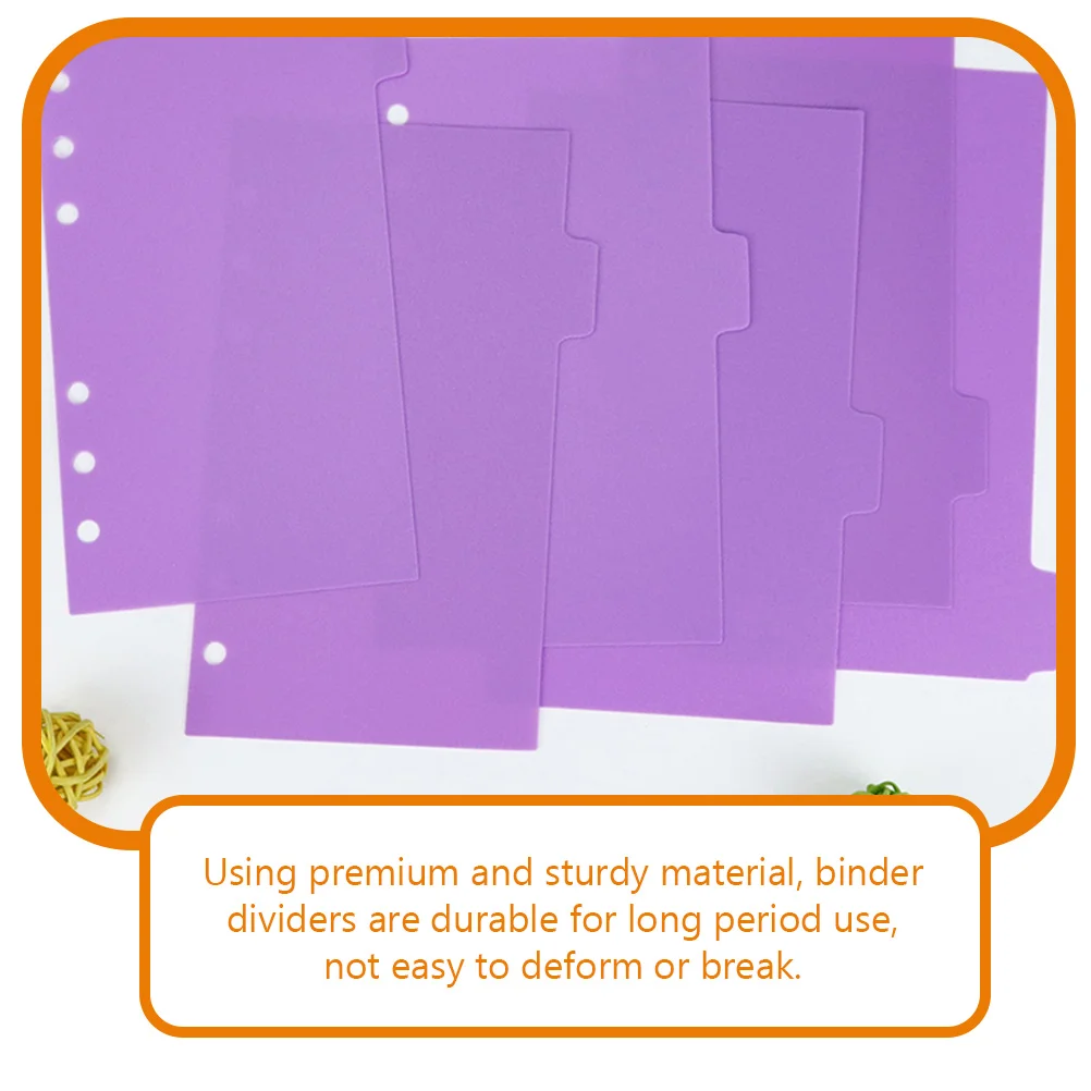 6 Sheets Index Page Separator Plastic Tab Dividers A6 Purple 6 Ring Binder Paper Notebook Organizers Document Separators
6 Sheets Index Page Separator Plastic Tab Dividers A6 Purple 6 Ring Binder Paper Notebook Organizers Document Separators