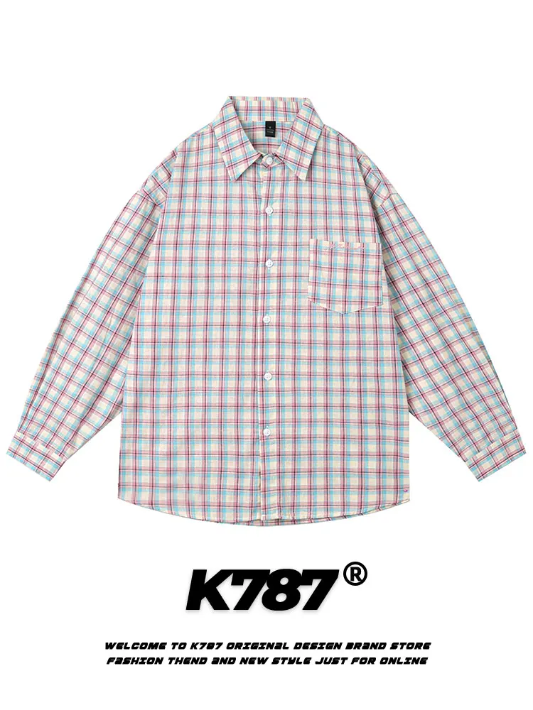 K787 American Retro Plaid Casual Long Sleeve Shirt Unisex Vintage College Style Ins Couple Top Cotton Spring Autumn Wear
K787 American Retro Plaid Casual Long Sleeve Shirt Unisex Vintage College Style Ins Couple Top Cotton Spring Autumn Wear