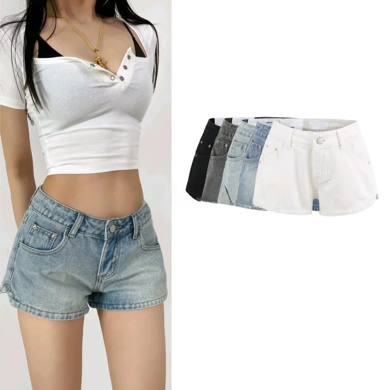 High Waist Straight Leg Jeans orts Waed Effect Side Slit Design Casual Summer New Women's Faion American Sle orts
High Waist Straight Leg Jeans orts Waed Effect Side Slit Design Casual Summer New Women's Faion American Sle orts