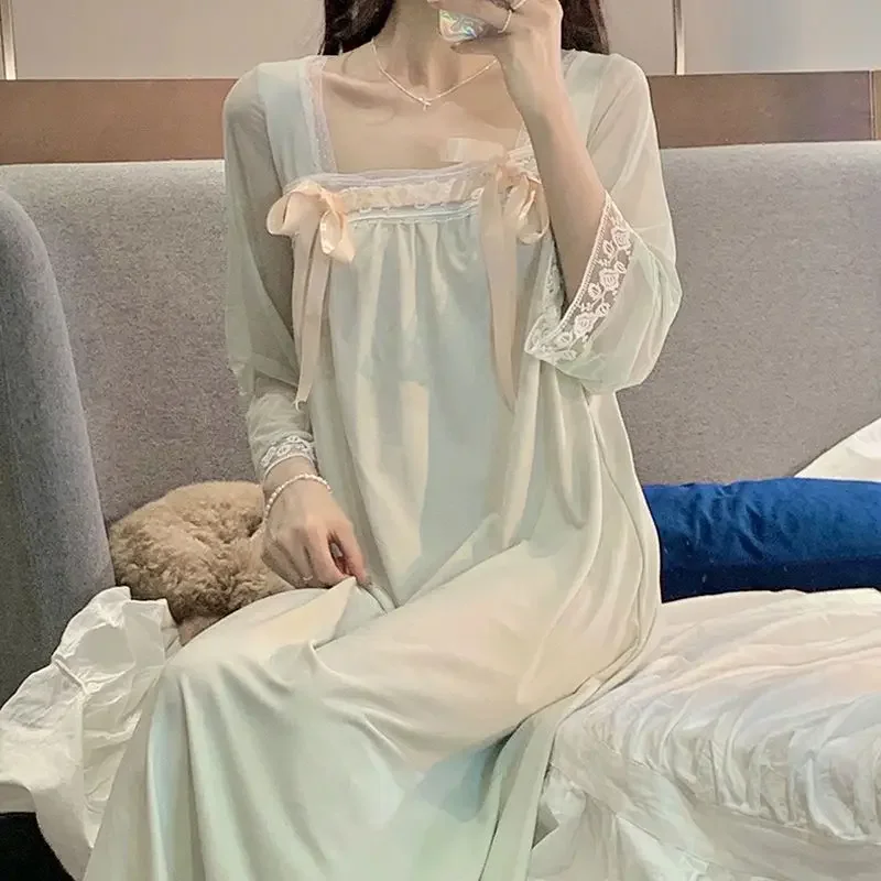 Nightgowns Women's Clothing Homewear Suspenders Spring Comfortable Breathable Casual Stylish Simple Lace Loose Large Size
Nightgowns Women's Clothing Homewear Suspenders Spring Comfortable Breathable Casual Stylish Simple Lace Loose Large Size